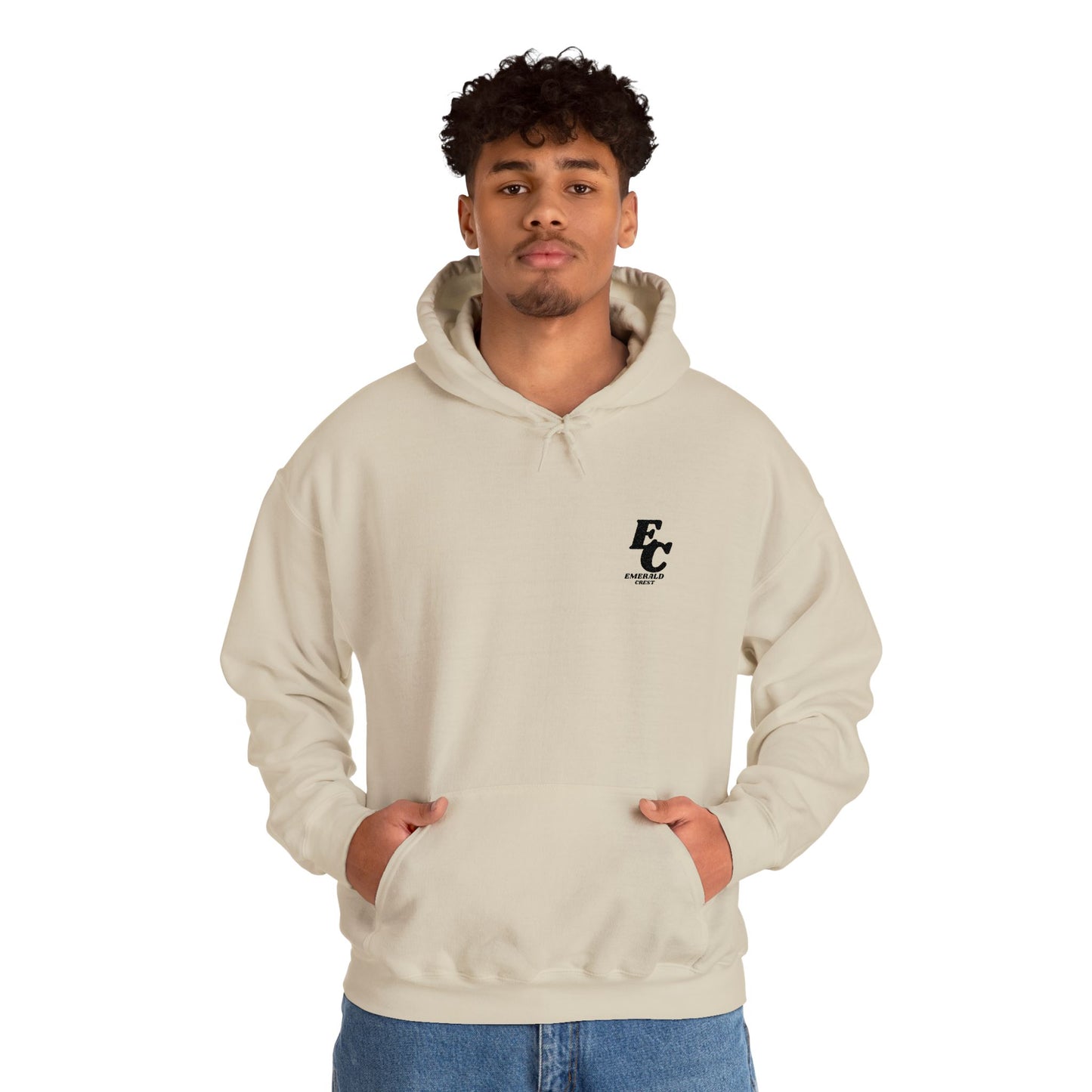Minimal 'EC' Chest Logo Hoodie