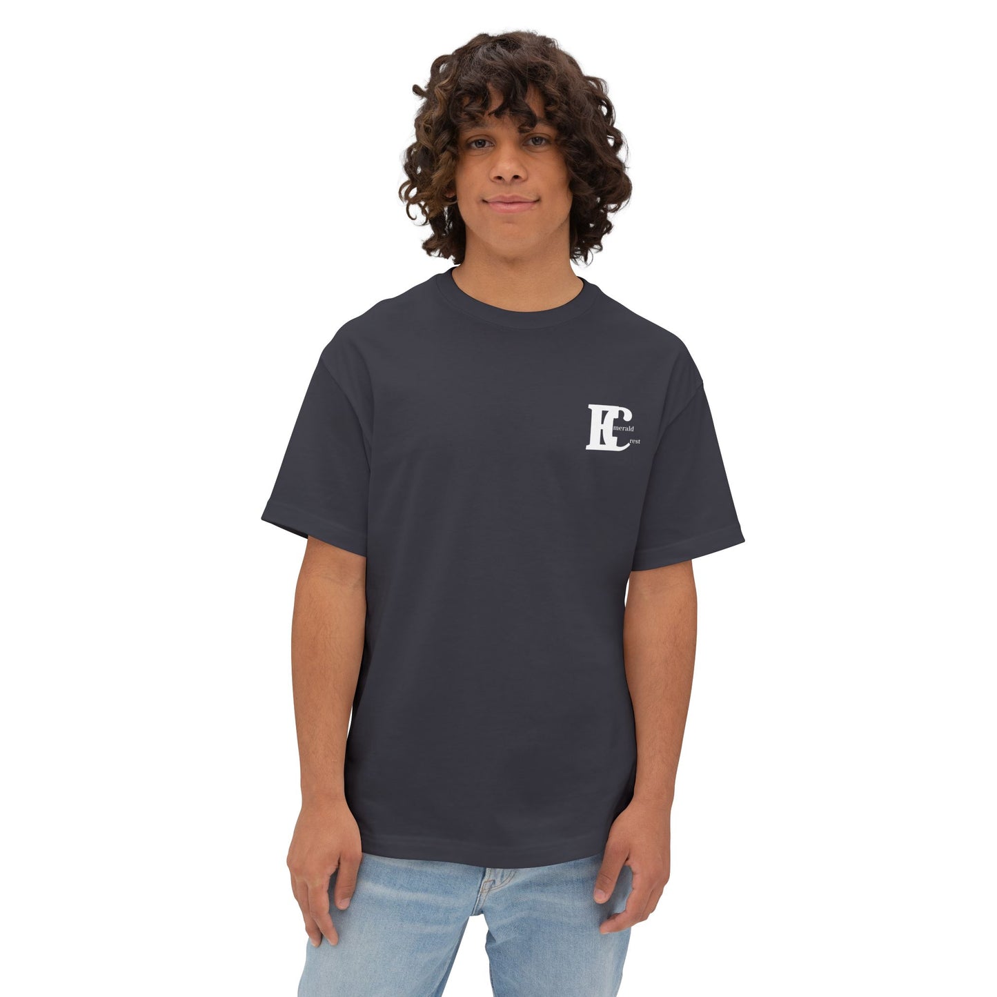 Emerald Crest Monogram Minimalist  Logo Tee