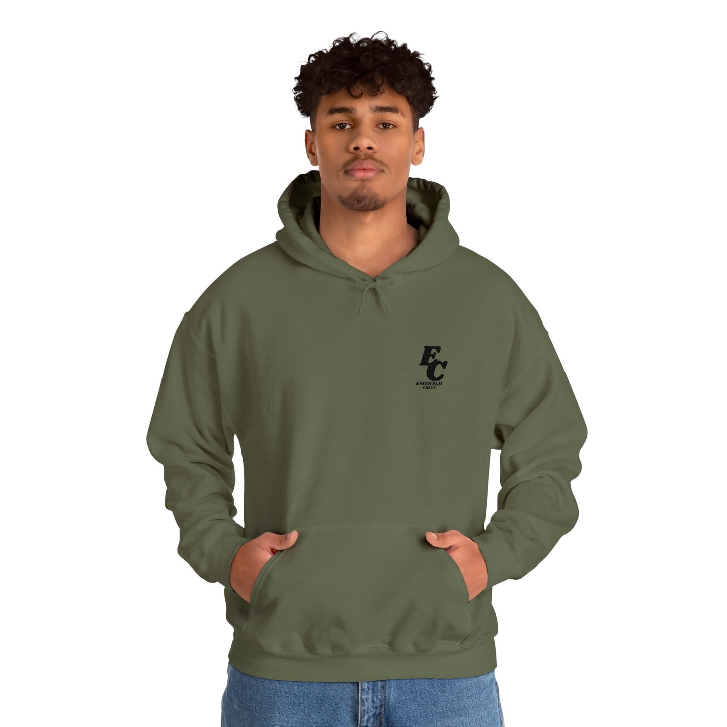 Minimal 'EC' Chest Logo Hoodie