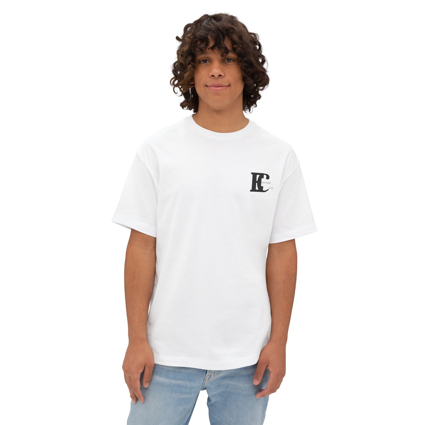Emerald Crest Monogram Minimalist  Logo Tee