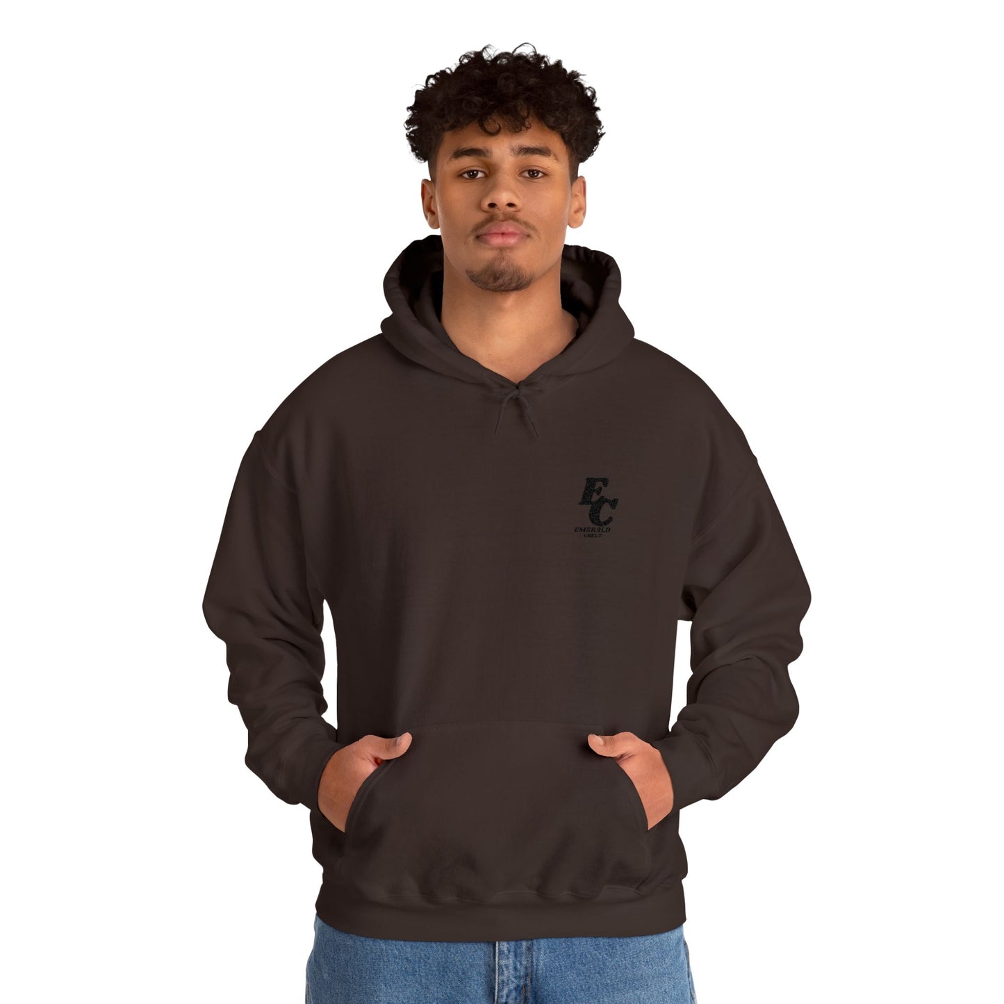 Minimal 'EC' Chest Logo Hoodie