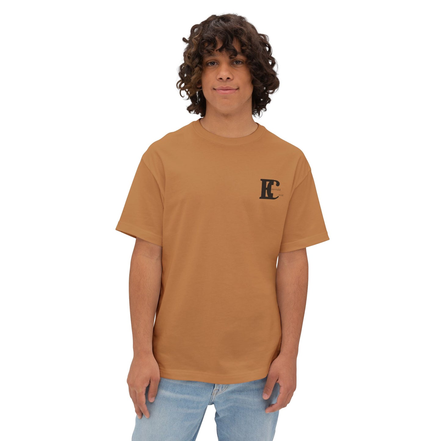 Emerald Crest Monogram Minimalist  Logo Tee