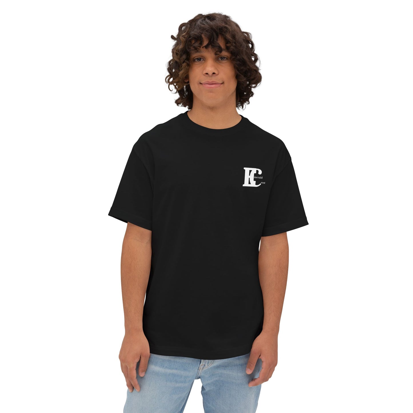 Emerald Crest Monogram Minimalist  Logo Tee