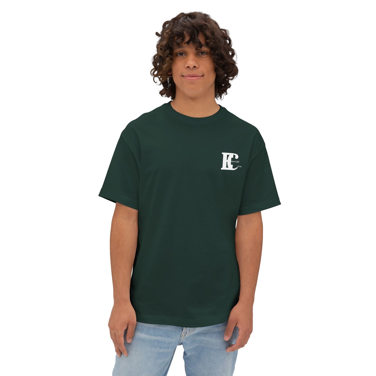 Emerald Crest Monogram Minimalist  Logo Tee
