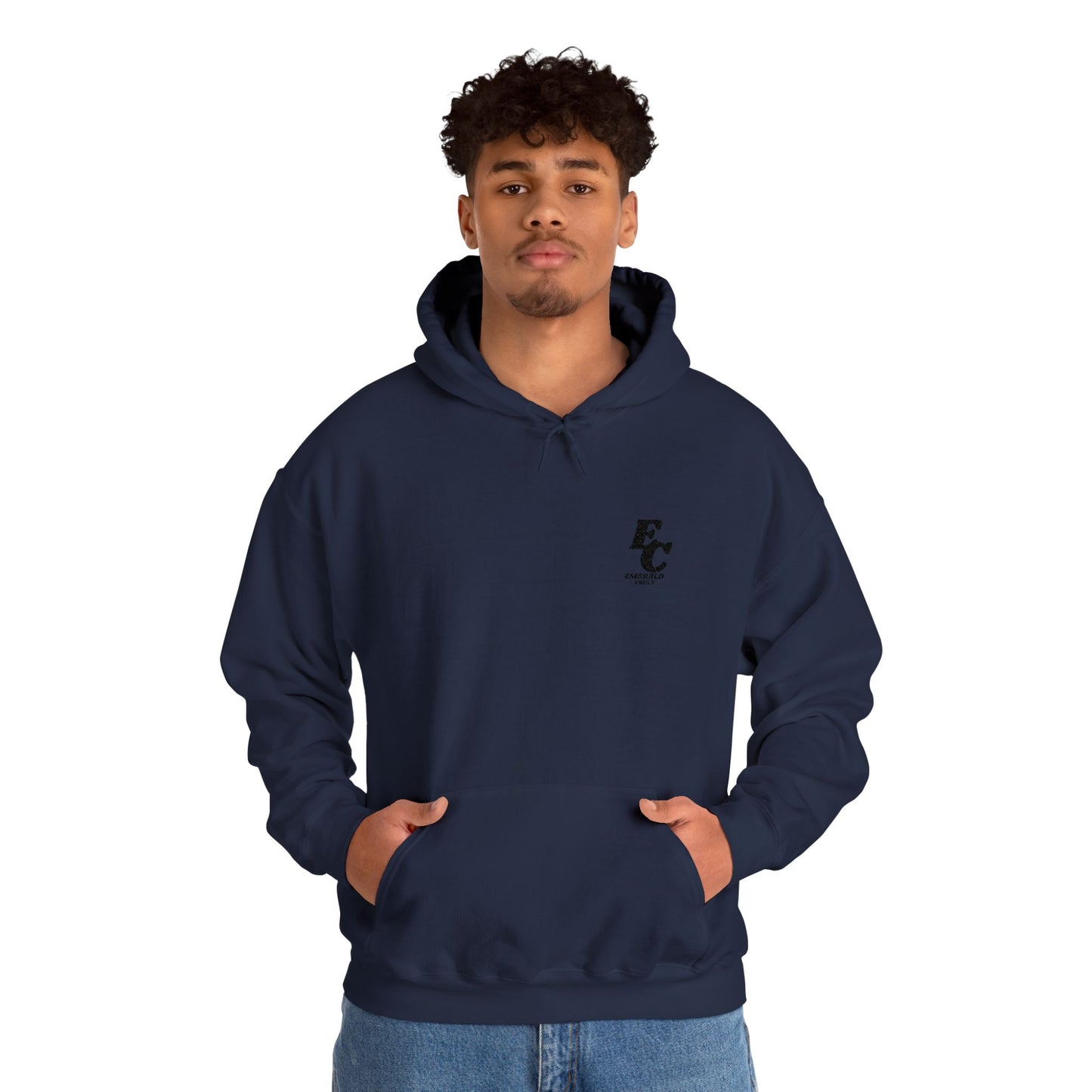 Minimal 'EC' Chest Logo Hoodie